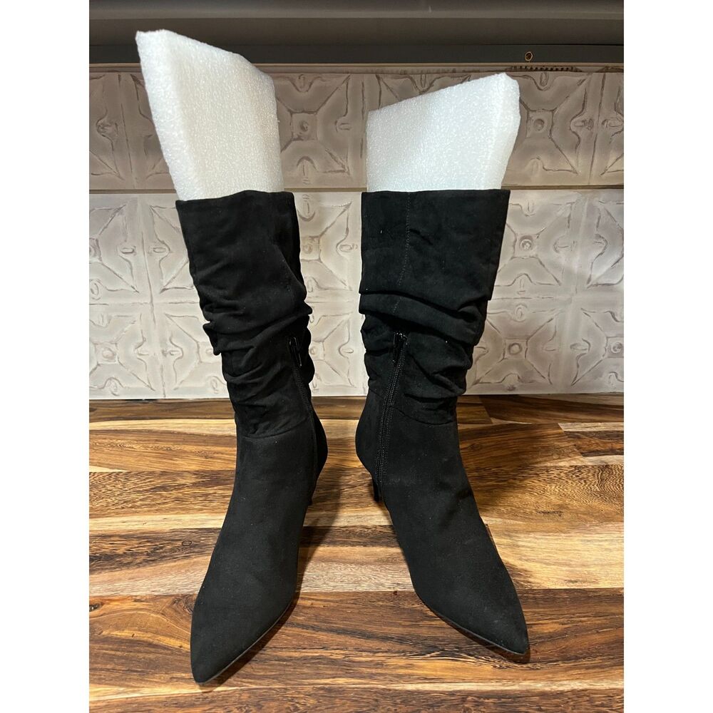 Alfani Lissa Black Slouch Stiletto Boots Size 6M